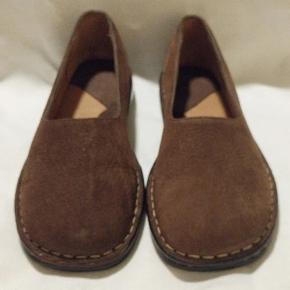 Born Brown Suede Flats Loafers - Picture 1 of 9